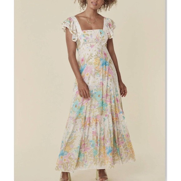 Spell & the Gypsy Collective Lei Lei Frill Gown Maxi Dress XXL NWT - Picture 1 of 8